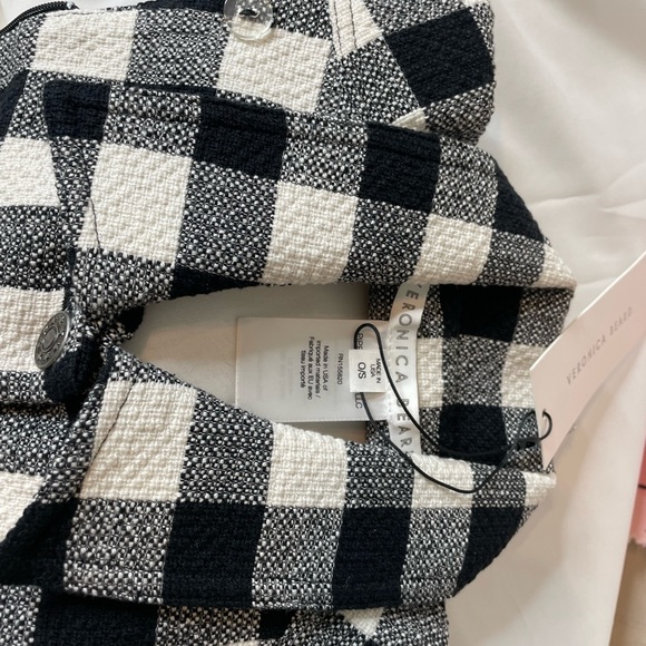 Veronica Beard Black and White Buffalo Plaid Check Slate Dickey - Picture 7 of 7